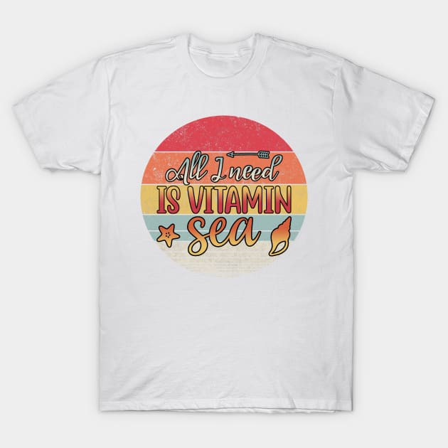 All I need is vitamin Sea // Sunset Design T-Shirt by PGP